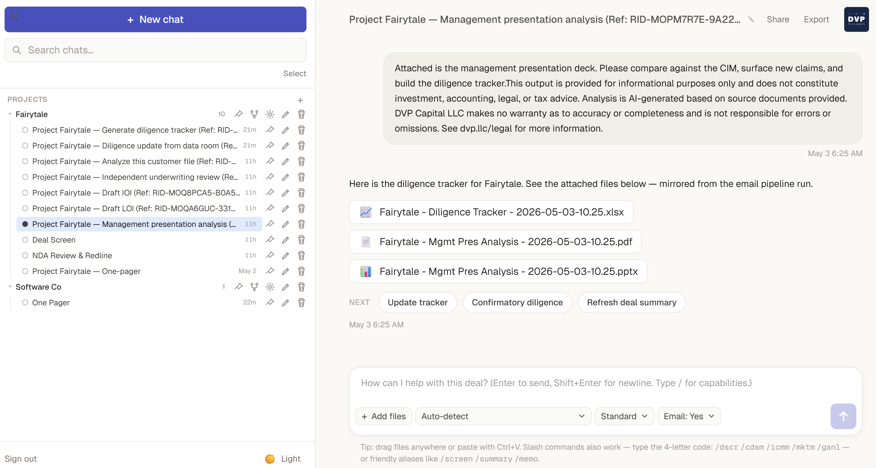 Sanitized screenshot of DVP Chat Workspace